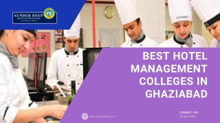 Best Hotel Management College in UP | IHM College in Ghaziabad | SDCHM