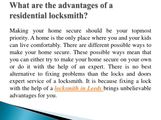 locksmith in leeds