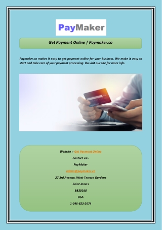 Get Payment Online  Paymaker.co