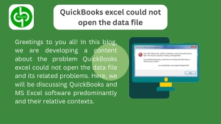 QuickBooks excel could not open the data file