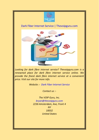 Dark Fiber Internet Service Thevoipguru.com