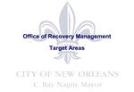 Office of Recovery Management Target Areas