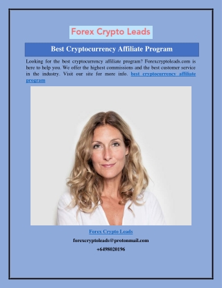 Best Cryptocurrency Affiliate Program  Forexcryptoleads