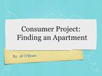 Consumer Project: Finding an Apartment