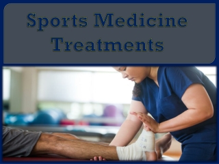 Sports Medicine Treatments