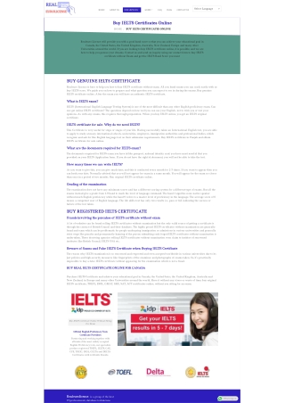 Buy IELTS Certificates Online - Realeurolicence.com