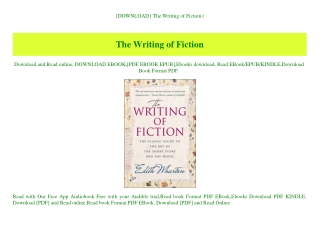{DOWNLOAD} The Writing of Fiction (E.B.O.O.K. DOWNLOAD^