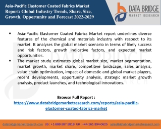 Asia-Pacific Elastomer Coated Fabrics Market report