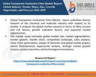 Transparent Conductive Films Market  report