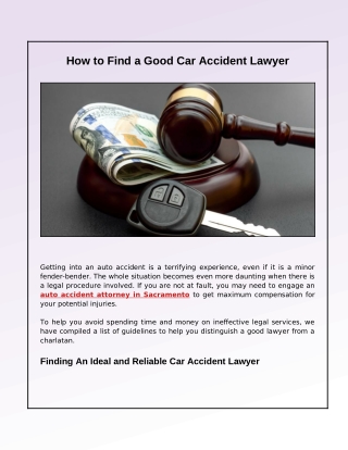 How to Find a Good Car Accident Lawyer