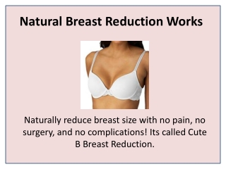 Safe and Natural Breast Reduction Capsules