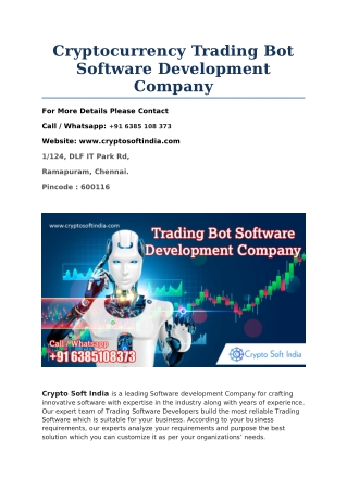 Cryptocurrency Trading Bot Software Development Company (2)