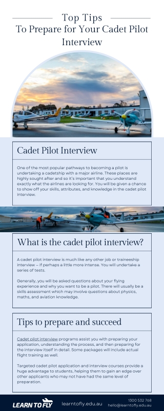 Top Tips to Prepare for Your Cadet Pilot Interview