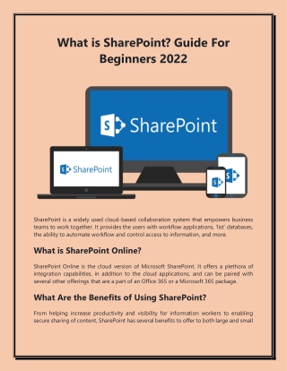 What is SharePoint Guide For Beginners 2022