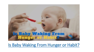 Is Baby Waking From Hunger or Habit?