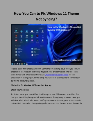 How You Can to Fix Windows 11 Theme Not Syncing