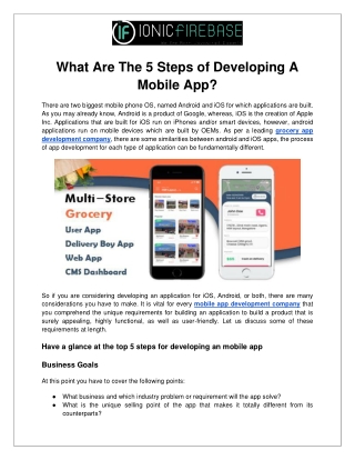 What Are The 5 Steps Of Developing A Mobile App