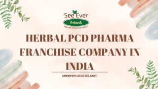 Herbal PCD Pharma Franchise Company in India