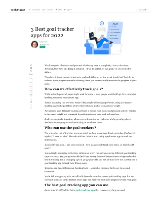 3 Best goal tracker apps for 2022