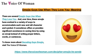 Emojis Guys Use When They Love You- Meaning