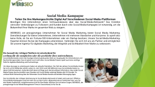 Professionelle Social Media Marketing Agentur | Werbseo.de