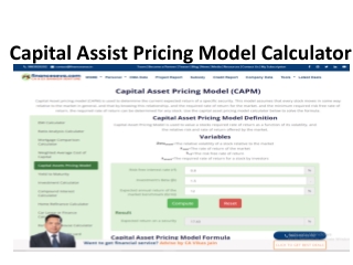 Capital Asset Pricing Model
