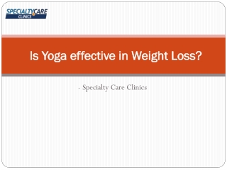 Is Yoga effective in Weight Loss?