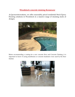 Woodstock concrete staining Kennesaw