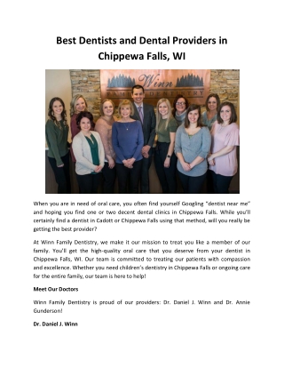 Best Dentists and Dental Providers in Chippewa Falls
