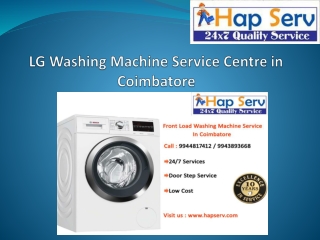 LG Washing Machine Service Centre in Coimbatore