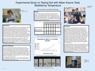 Experimental Study on Testing Soil with Water Arsenic Tests Modified by Temperature