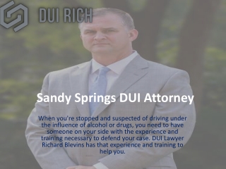 Sandy Springs DUI Attorney