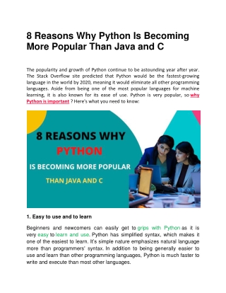 why Python is important