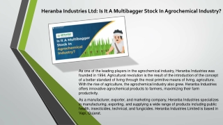 Heranba Industries Ltd