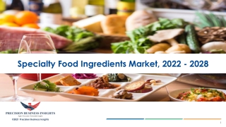 Specialty Food Ingredients Market Size, Growth and Research Report 2028