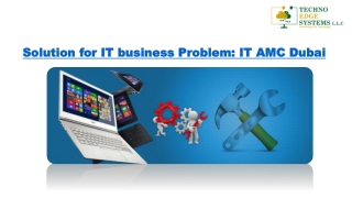 IT AMC Dubai provides solution to IT business problems