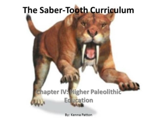 Saber-Tooth Curriculum Chapter IV