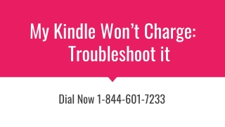 My Kindle Won't Charge : Troubleshoot it