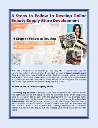 6 Steps to Follow to Develop Online Beauty Supply Store Development