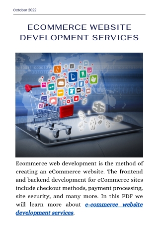 e-commerce website development services