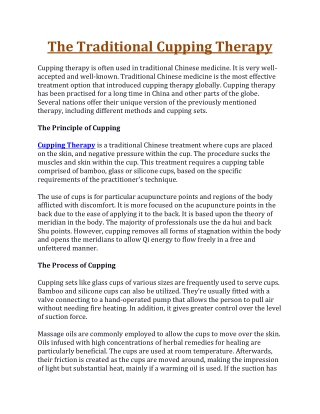 Cupping Therapy