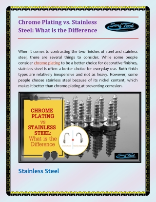 Chrome Plating vs Stainless Steel What is the Difference