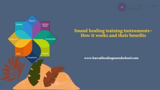 Sound healing training instruments- How it works and their benefits