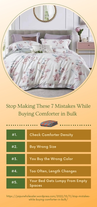 Stop Making These 7 Mistakes While Buying Comforter in Bulk