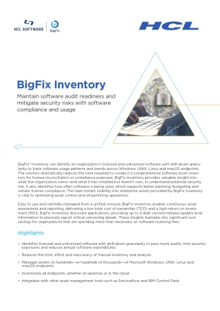 BigFix Inventory