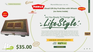 Diwali Gift Dry Fruit Box with Wheels (no items inside) - Mandi Bazaar