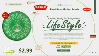 Diwali Rangoli Pattern Stencils - Mandi Bazaar
