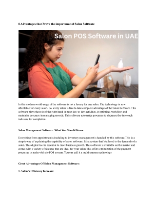 Salon POS Software in UAE