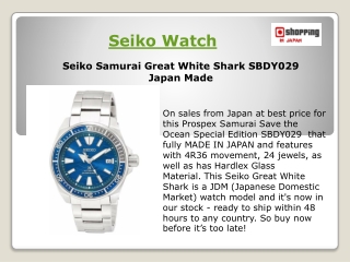 Seiko Samurai Great White Shark SBDY029 Japan Made