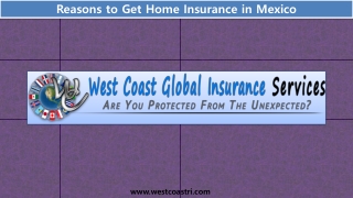 Reasons to Get Home Insurance in Mexico